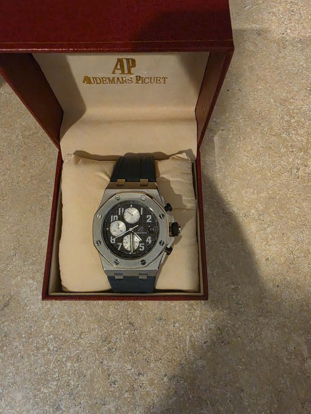 Audemars Piguet Men’s Black Chronograph Jacket Watch Strap